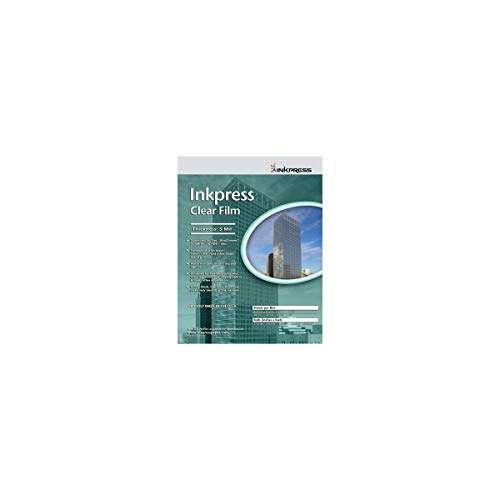 Inkpress Clear Film 5 mil. Polyester Inkjet Film, 13x19", 20 Sheets