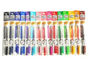 hi-tec c coleto gel ink pen cartridge 0.4mm 15-set one of each color ships from california by pilot