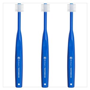 Brilliant Kids Toothbrush, For Kids Ages 5-9 Years Old, Round Brush Head -Soft Bristles, Royal Blue, 3 Count