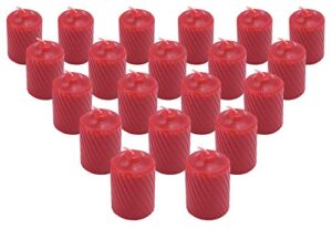 general wax 15 hour scented votive candles 20 candles per box with texured finish (red spice scent)