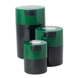 Tightvac with Box Dark Green Caps/Black Bodies Set of 3