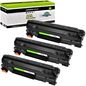 greencycle compatible cf283a 83a toner cartridge replacement for hp laserjet pro mfp m125a m125nw m125rnw m225dn m225dw m127fw m201dw m201n printer ( black,3 pack )