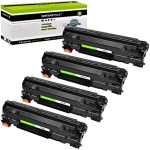 greencycle compatible toner cartridge replacement for hp 83a cf283a work with laserjet pro mfp m201dw m225dw m127fw m125nw m127fn printer (black,4-pack)