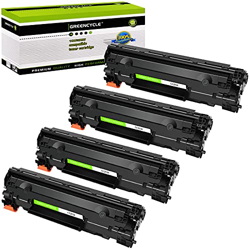 greencycle Compatible Toner Cartridge Replacement for HP 83A CF283A Work with Laserjet Pro MFP M201dw M225dw M127fw M125nw M127fn Printer (Black,4-Pack)