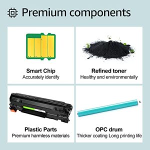greencycle Compatible Toner Cartridge Replacement for HP 83A CF283A Work with Laserjet Pro MFP M201dw M225dw M127fw M125nw M127fn Printer (Black,4-Pack)