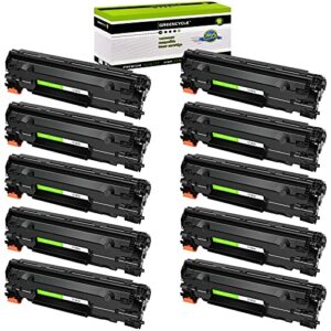 greencycle compatible for hp 83a cf283a toner cartridge replacement for laserjet pro mfp m125a m201dw m127fp m126nw printer (black,10 pack)
