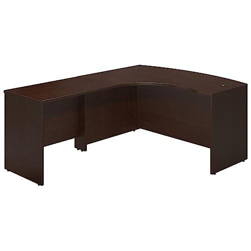 Bush Business Furniture Series C Elite 60W x 43D Left Hand Bowfront Desk Shell with 36W Return in Mocha Cherry