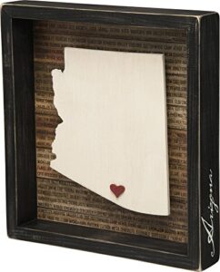 primitives by kathy 28226 arizona wanderlust box sign, 9.75" x 10.5"