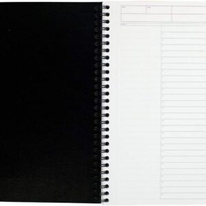 Cambridge 06122 Action Planner Side Bound Business Notebook, 7 1/2 x 9 1/2, Black, 80 Sheets