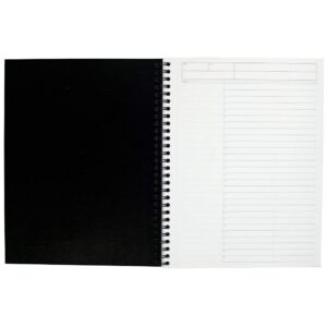 Cambridge 06122 Action Planner Side Bound Business Notebook, 7 1/2 x 9 1/2, Black, 80 Sheets