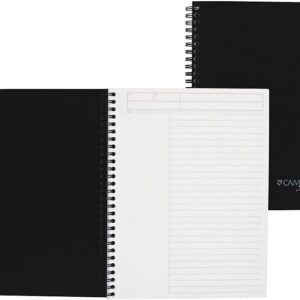 Cambridge 06122 Action Planner Side Bound Business Notebook, 7 1/2 x 9 1/2, Black, 80 Sheets