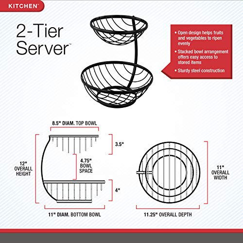 Spectrum Diversified Ashley 2-Tier Server, Black