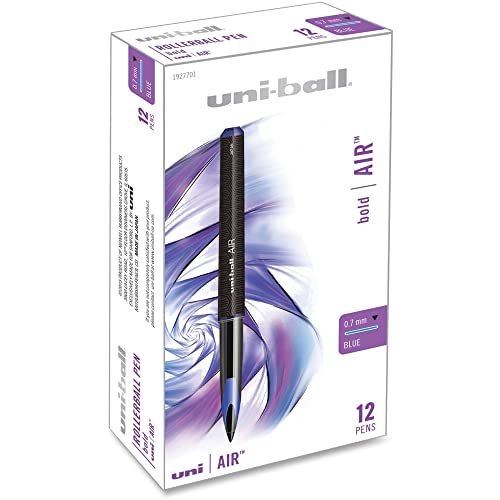 uni-ball 1927701 Air Rollerball Pen .7mm Blue Ink Dozen