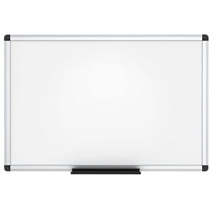 VIZ-PRO Dry Erase Board/Whiteboard, 36 X 24 Inches, Wall Mounted Board for School Office and Home