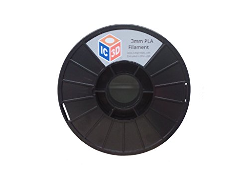 IC3D Grey 2.85mm PLA 3D Printer Filament - 1kg Spool - Dimensional Accuracy +/- 0.05mm - Professional Grade 3D Printing Filament - Made in USA