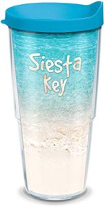 tervis florida - siesta key made in usa double walled insulated tumbler travel cup keeps drinks cold & hot, 24oz, tropical