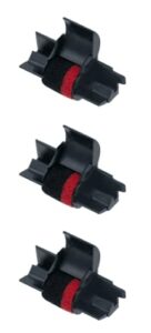 sharp el-1801v ink rollers - 3 pack - black red compatible