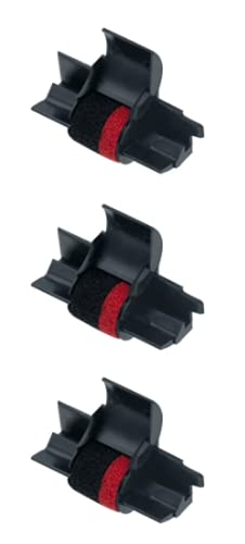 SHARP EL-1801V Ink Rollers - 3 Pack - Black Red Compatible