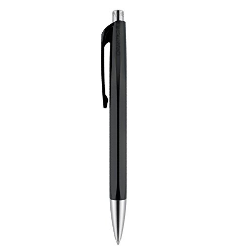 Caran Dache Ballpoint Pen, Black, with SwissRide Blue Medium Cartridge