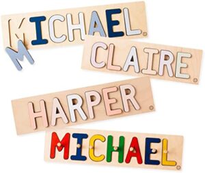 south bend woodworks kids personalized wooden name puzzle – up to 12 characters