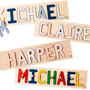 South Bend Woodworks Kids Personalized Wooden Name Puzzle – Up to 12 Characters