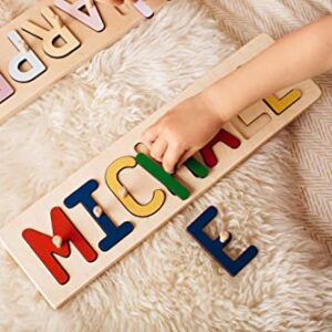 South Bend Woodworks Kids Personalized Wooden Name Puzzle – Up to 12 Characters