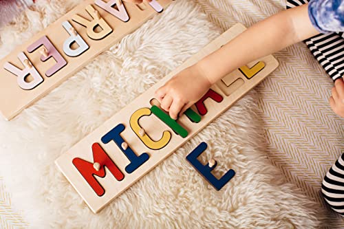 South Bend Woodworks Kids Personalized Wooden Name Puzzle – Up to 12 Characters