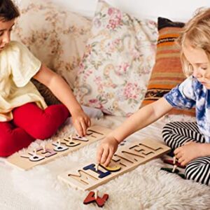 South Bend Woodworks Kids Personalized Wooden Name Puzzle – Up to 12 Characters