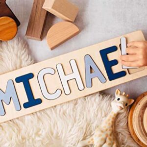 South Bend Woodworks Kids Personalized Wooden Name Puzzle – Up to 12 Characters