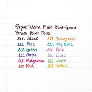 Point Guard Flair Porous Point Stick Pen, Red Ink, Medium, Dozen, Sold as 12 Each