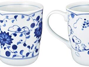 Sunupii 630740 Indigo Arabesque Pair Mug Set, Arabesque / Grape (Comes in a Gift Box), Mother's Day, Gift, Gift