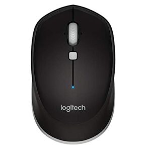 logitech m535 bluetooth mouse compact wireless mouse with 10 month battery life works with any bluetooth enabled computer, laptop or tablet running windows, mac os, chrome or android, gray - black