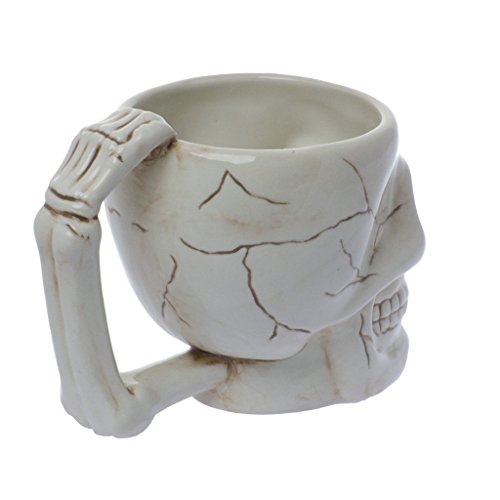 Human Skull Novelty Coffee Mug - Diabolical Bonehead Cup Ceramic 16 oz. Pacific Trading