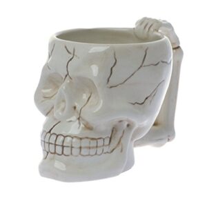 human skull novelty coffee mug - diabolical bonehead cup ceramic 16 oz. pacific trading