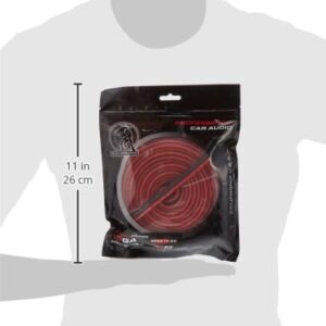 Bullz Audio BPES10.25 25' True 10 Gauge AWG Car Home Audio Speaker Wire Cable Spool (Clear Red/)