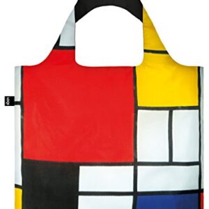 LOQI Museum Piet Mondrian's Composition Reusable Shopping Bag, Multicolored