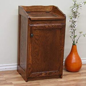 Wood Wastebasket, Kitchen Organizer Storage, Trash Can. Coffee Oak Color