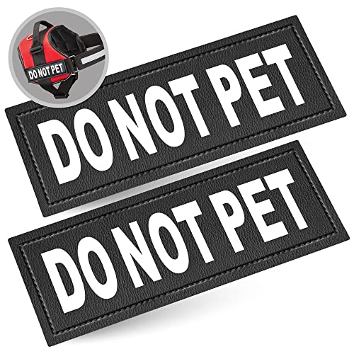 Industrial Puppy Do Not Pet Patch - Attachable Patches with Hook Backing for Do Not Pet Dog Vest Harness or Collar - Service Dog, Emotional Support, Service Dog in Training, and Therapy Dog Patches