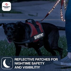 Industrial Puppy Do Not Pet Patch - Attachable Patches with Hook Backing for Do Not Pet Dog Vest Harness or Collar - Service Dog, Emotional Support, Service Dog in Training, and Therapy Dog Patches