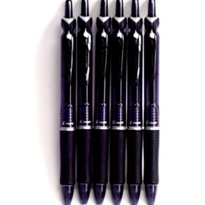 Pilot Acroball Knock Ballpoint Pen, 0.7mm, Black(BAB-15F-BB),6 pens per Pack (Japan Import) [Komainu-Dou Original Package]