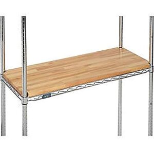 john boos 36" w x 14" d x 1" thick hardwood deck overlay for wire shelving
