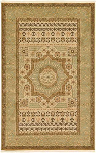 Unique Loom Palace Collection Area Rug - Saray (5' 1" x 8' Rectangle, Cream/ Light Brown)