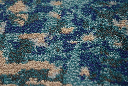 Unique Loom Estrella Collection Colorful, Gradient, Abstract, Vintage, Distressed Area Rug, 5 ft x 8 ft, Blue/Beige