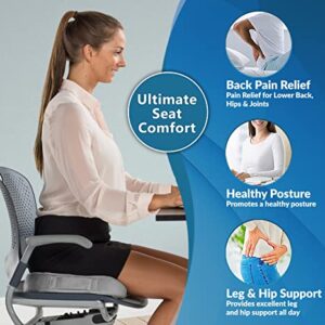 ComfiLife Gel Enhanced Seat Cushion - Non-Slip Orthopedic Gel & Memory Foam Coccyx Cushion for Tailbone Pain - Office Chair Car Seat Cushion - Sciatica & Back Pain Relief