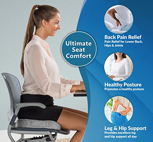 ComfiLife Gel Enhanced Seat Cushion - Non-Slip Orthopedic Gel & Memory Foam Coccyx Cushion for Tailbone Pain - Office Chair Car Seat Cushion - Sciatica & Back Pain Relief