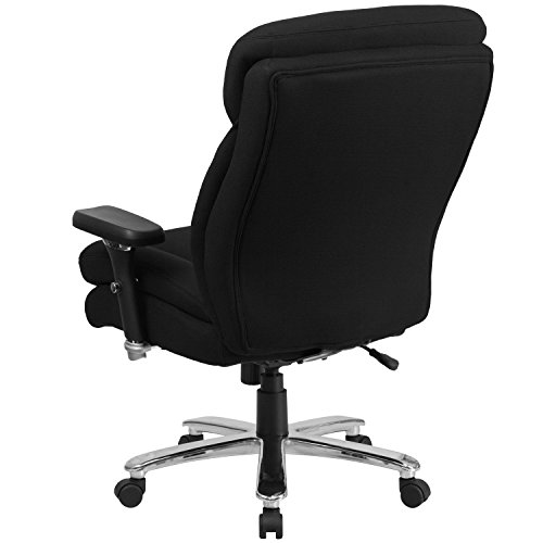 Flash Furniture HERCULES Series 24/7 Intensive Use Big & Tall 400 lb. Rated Black Fabric Executive Ergonomic Office Chair with Lumbar Knob