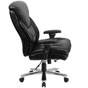 Flash Furniture HERCULES Series 24/7 Intensive Use Big & Tall 400 lb. Rated Black LeatherSoft Ergonomic Office Chair with Lumbar Knob