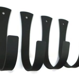 Set of 4 Large Wrought Iron Coat Hat Wall Hook