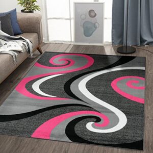 0327 pink 7'10x10'6 area rug carpet large new