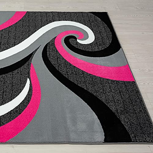 0327 Pink 7'10x10'6 Area Rug Carpet Large New